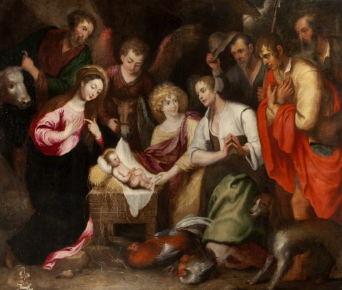 Nativity with Adoration of the Shepherds - Workshop of Gaspar de Crayer